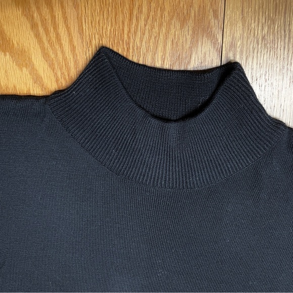 Casual Corner Women's black mid-weight mock neck sweater - Picture 3 of 7